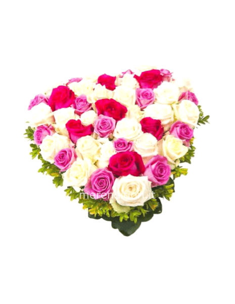Cuore rose miste 